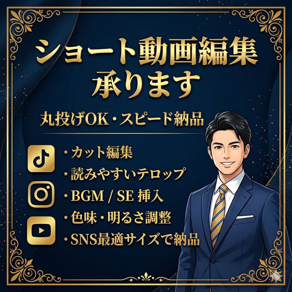 ショート動画編集 ｜ SNS向けに世界観を整えます 伝わる構成と見やすさにこだわった編集を行います イメージ2