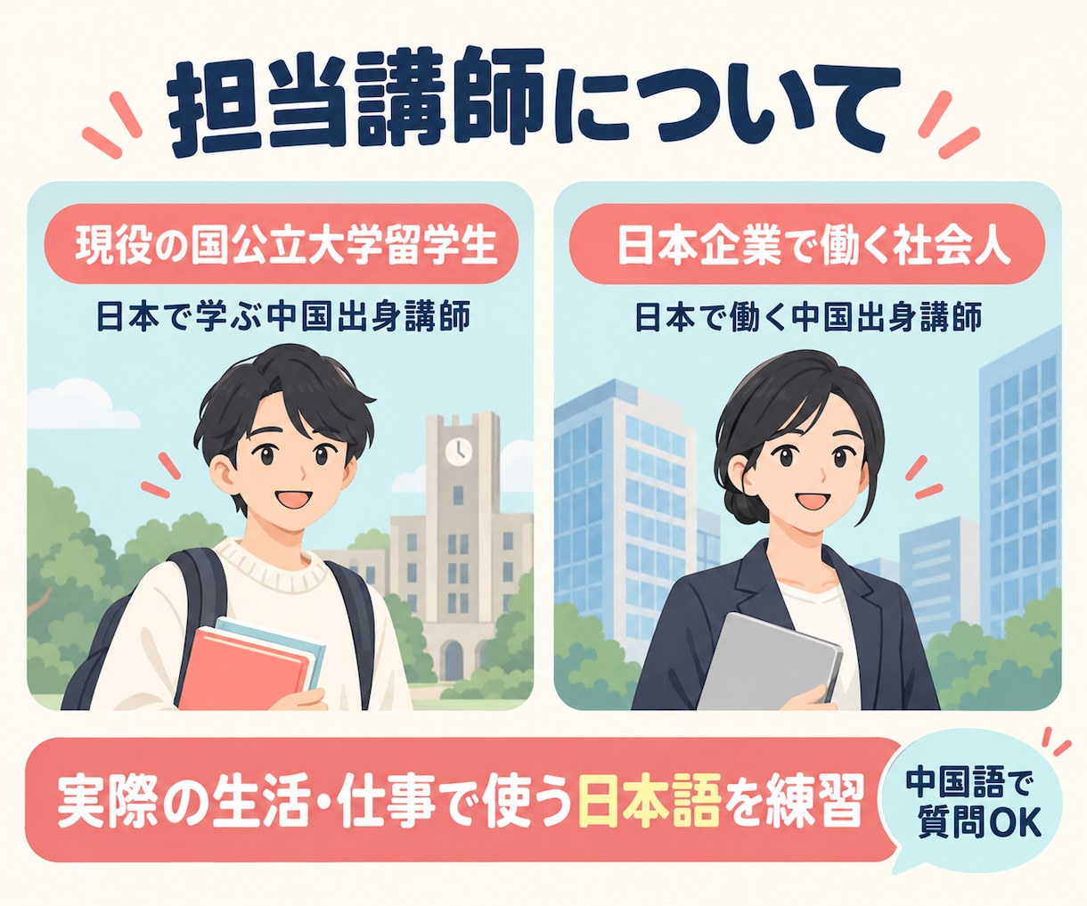 JLPT合格後の日本語会話を練習しますます 試験の日本語を実際に話せる日本語へ変えます イメージ3