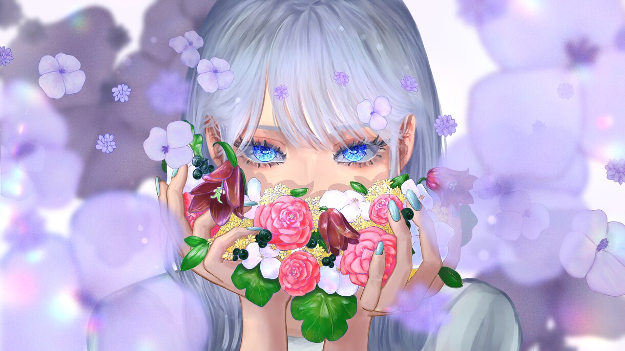 YouTubeのサムネなど！イラスト制作します キラキラした、彩度の高い絵で、目を引く絵を目指します！ イメージ1
