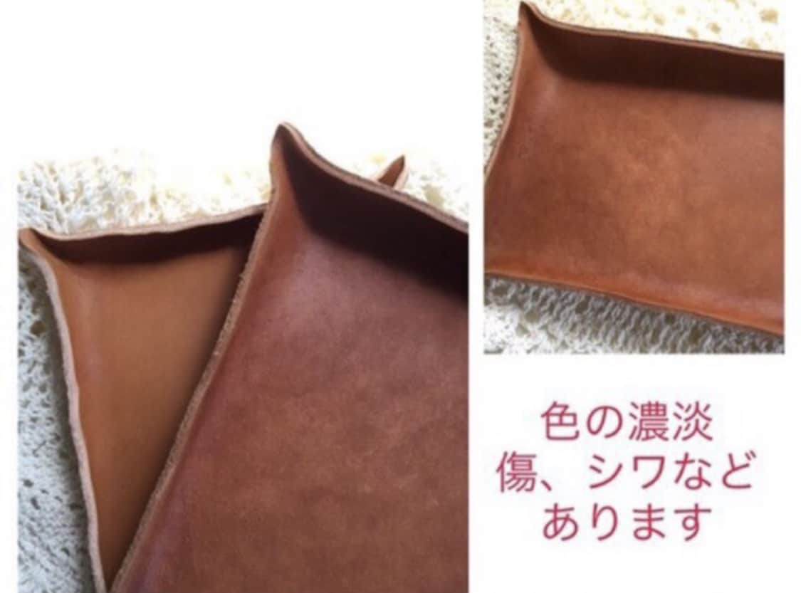 送料込⭐︎名前を刻印した革製ペントレイお届けします 筆記体でお洒落にネーム入れますデスクワークのお供に♪ イメージ4