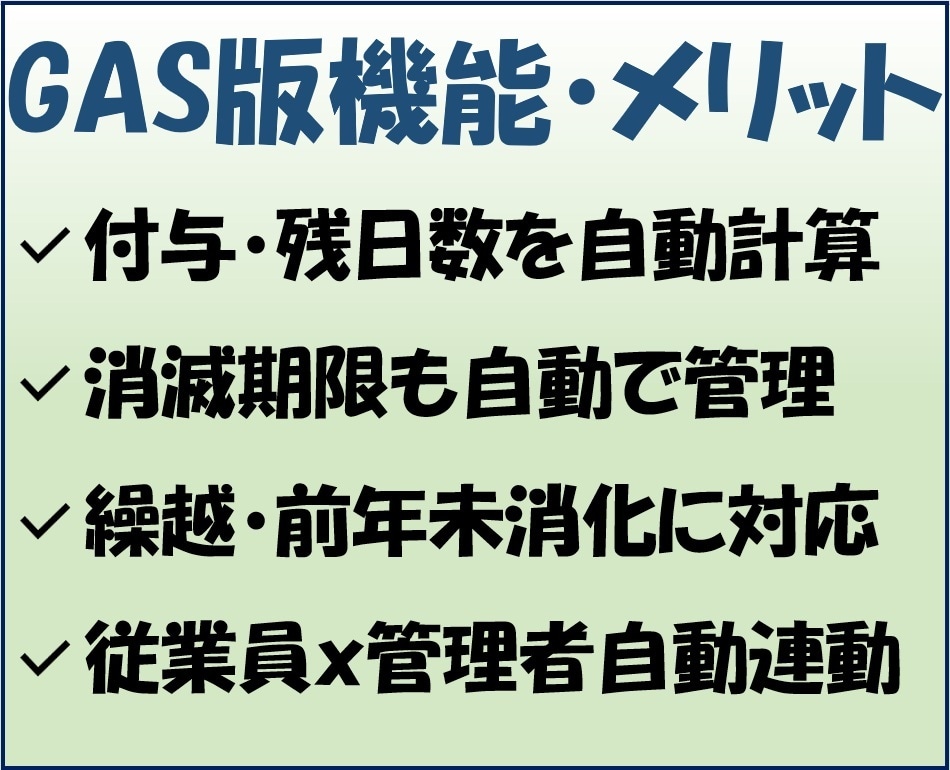 労基法39条準拠！有休管理を自動化します 有休申請・承認と集計が自動連動！合理的な有休管理を実現 イメージ3