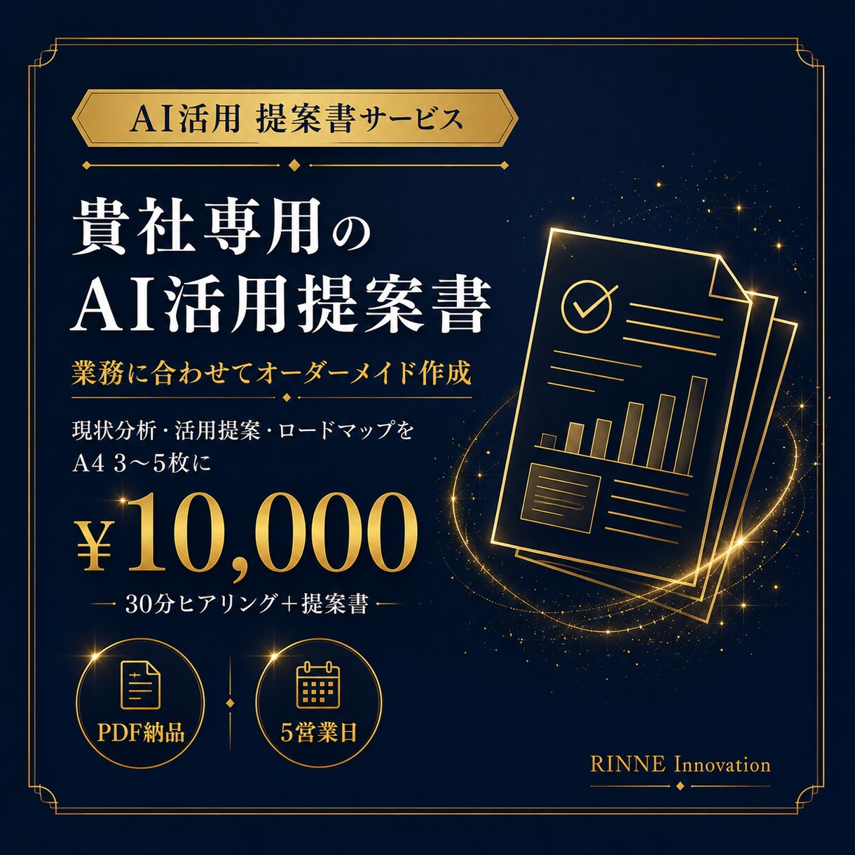 AI開発者が貴社向けAI活用提案書を作ります 業務に合うAI活用を提案書にまとめてご提供します イメージ1