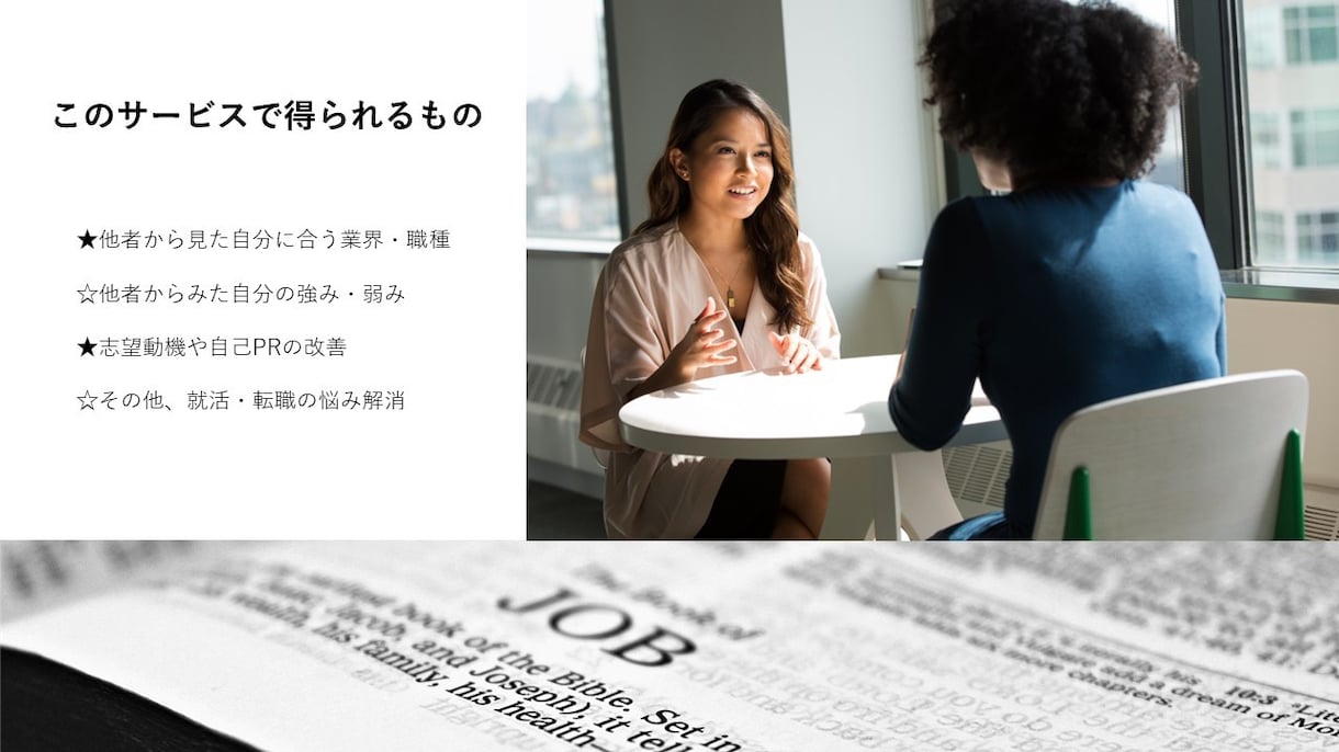 新卒就活/転職のコンサルティングします 【志望動機の書き方や面接対策、企業選びにお悩みの方に最適】 イメージ4