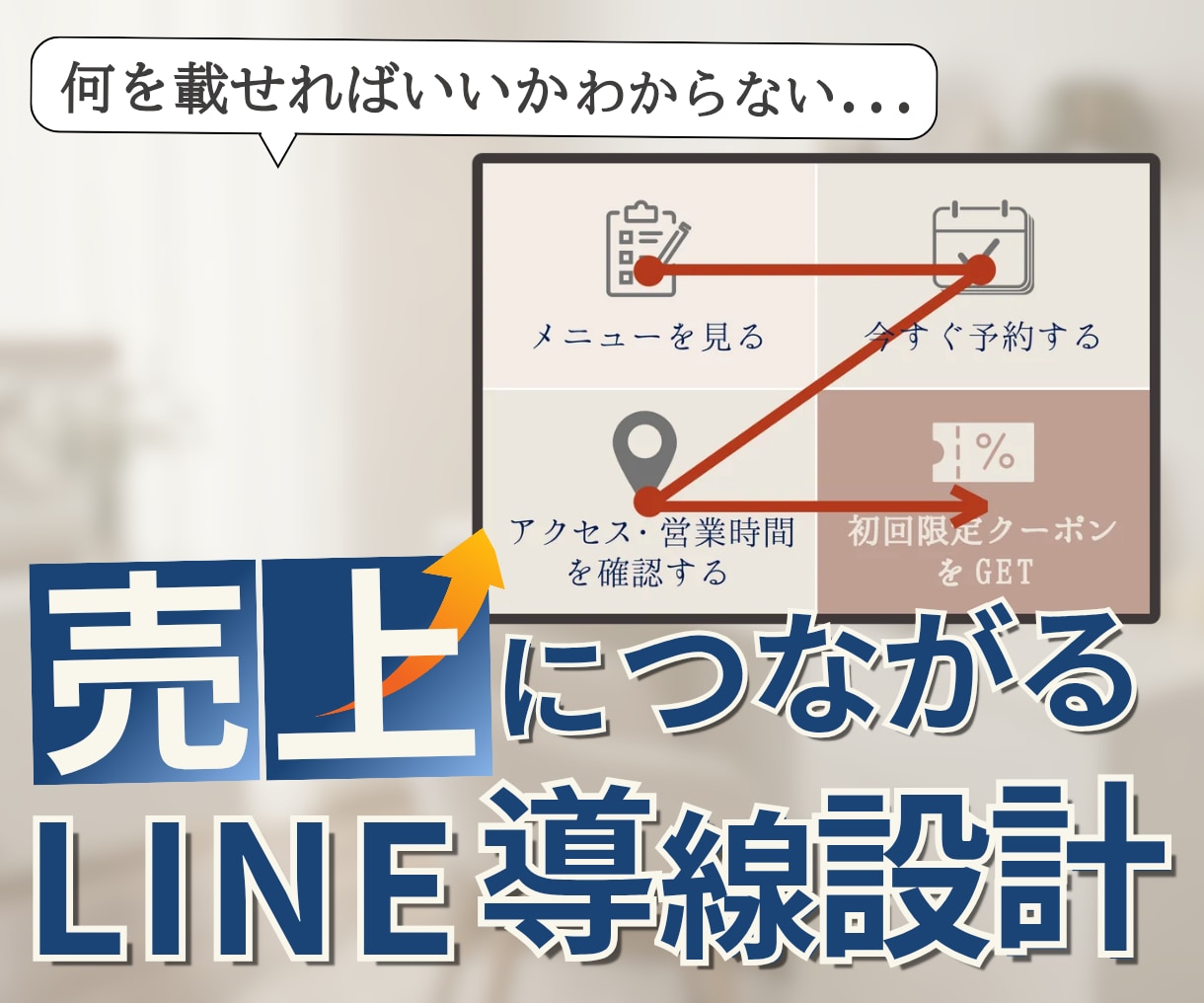 売上につながるリッチメニューを制作します 何を載せればいいか整理し、導線設計します イメージ1