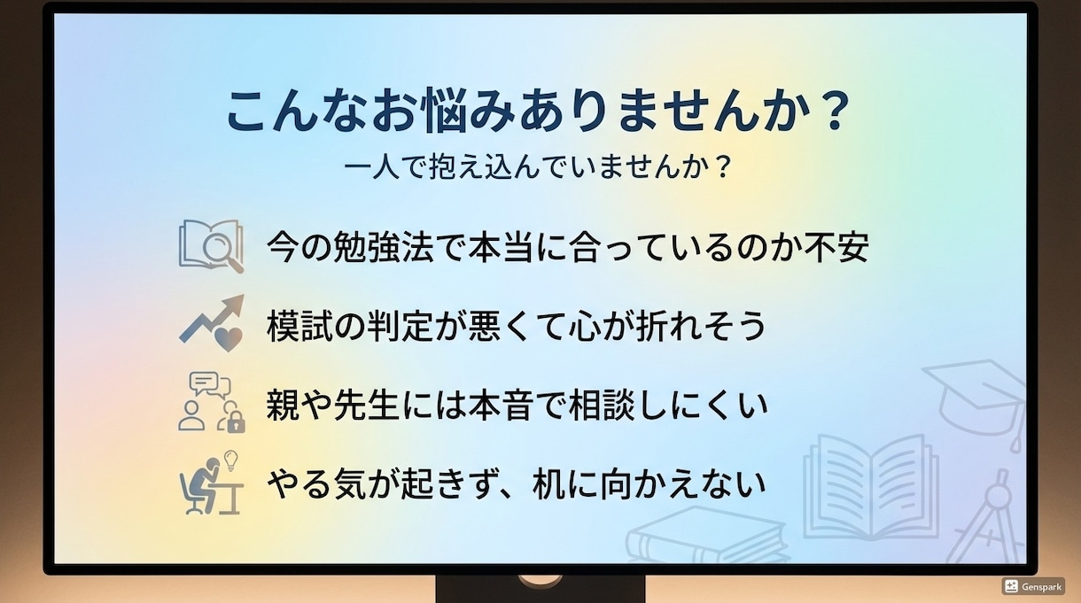 現役塾講師が受験相談！勉強法や不安を徹底解消します 「何からやれば？」を解決！迷いを消して勉強に集中できる自分へ イメージ2