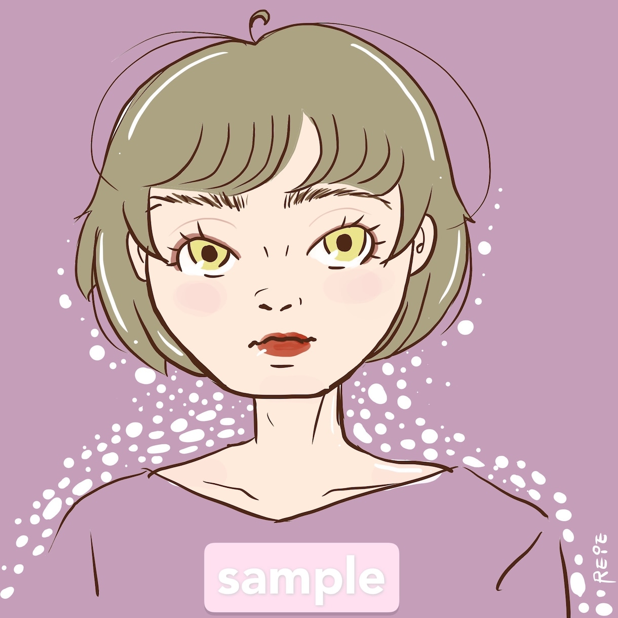 アイコン＊名刺＊お一人用似顔絵描きます 〜ゆるふわタッチ・ポップ・ご希望をお聞かせください〜 イメージ2