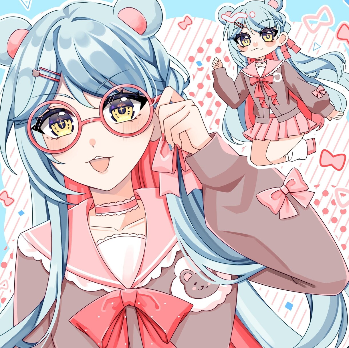 SDイラスト付きのキャラクターイラストを提供します かわいいデフォルメイラストの欲張りセット！ イメージ1