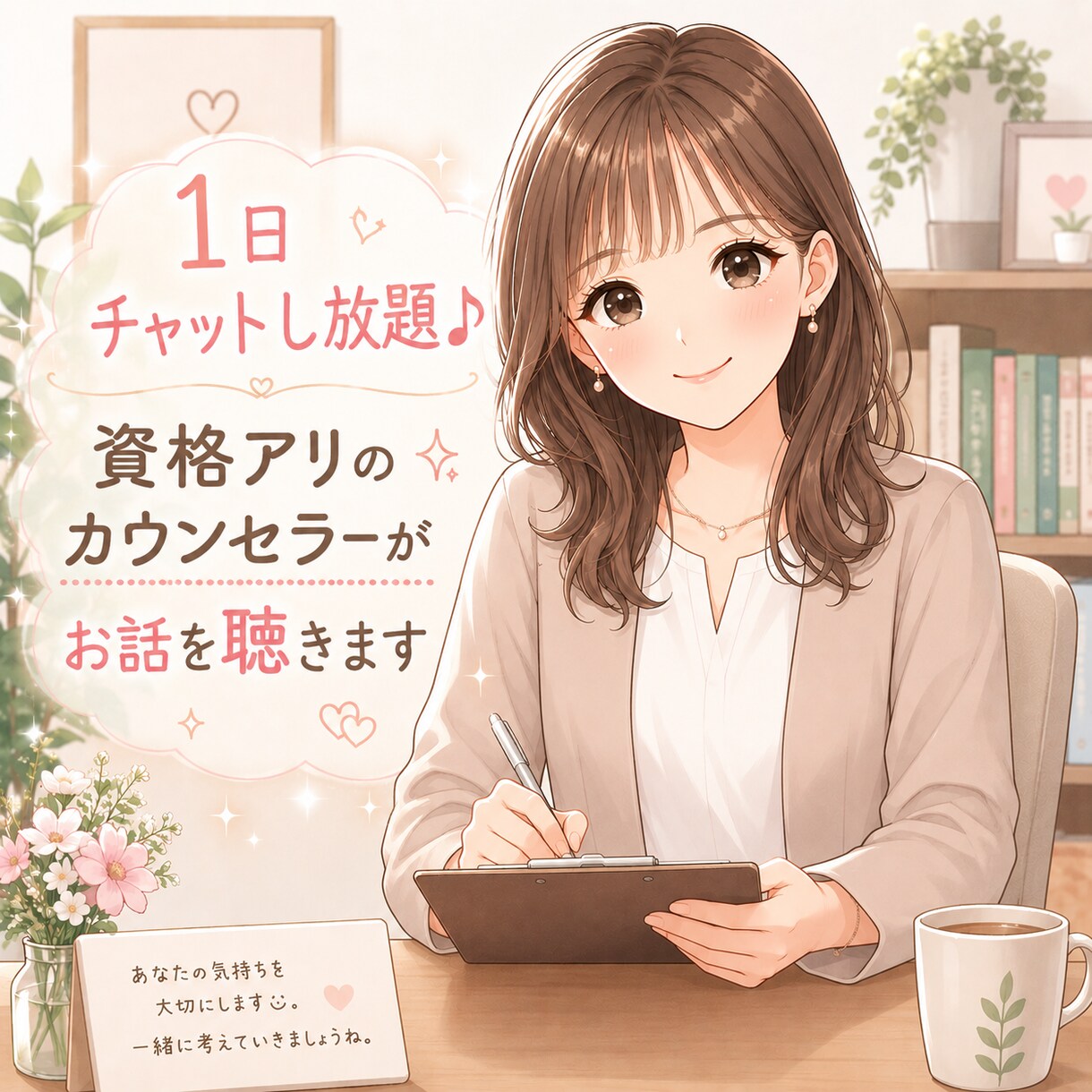 1日話し放題資格アリ❣️カウンセラーがお話聴きます ご相談内容はなんでも大丈夫です！お気軽にどうぞ！ イメージ1