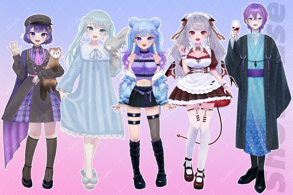 IRIAM用立ち絵仕立てます IRIAM、TRPG、動画のキャラクターデザインが欲しい方に イメージ5
