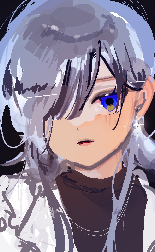 筆圧強めラフタッチ　優美な女性を描きます （スマホ指描きならではの儚さやあどけなさをお届け） イメージ1