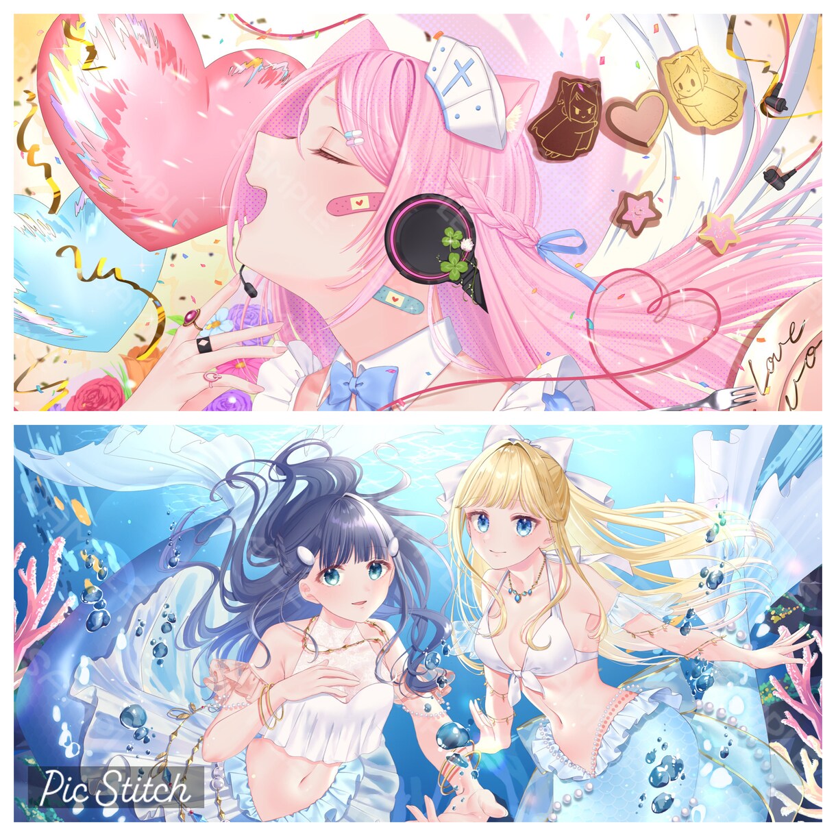 可愛い女の子のキャラクター！1枚絵お描きします 配信用サムネイル、歌ってみた動画イラスト等1枚絵お描きします イメージ6