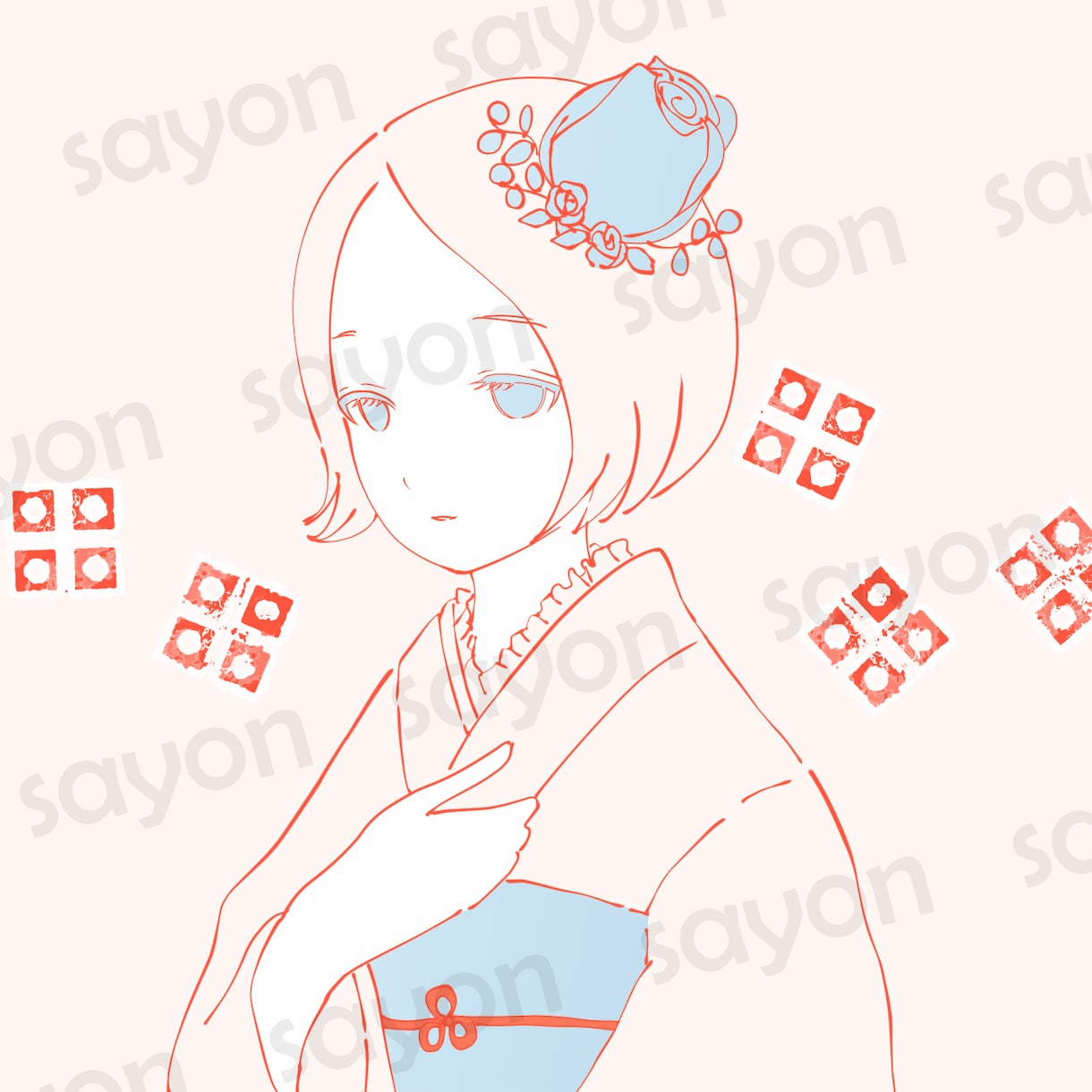 イラスト多数/和装女性のアイコンを販売しています ダウンロードするだけ♪/和装女性シリーズ イメージ3