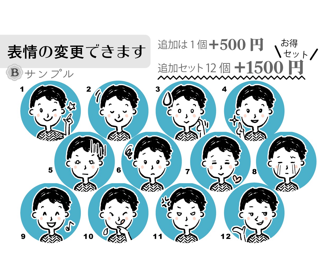 あ、カワイイ！好印象のオリジナルアイコン作ります 好印象☆ちょうどイイ、ざっくり似せの似顔絵アイコン♪ イメージ4