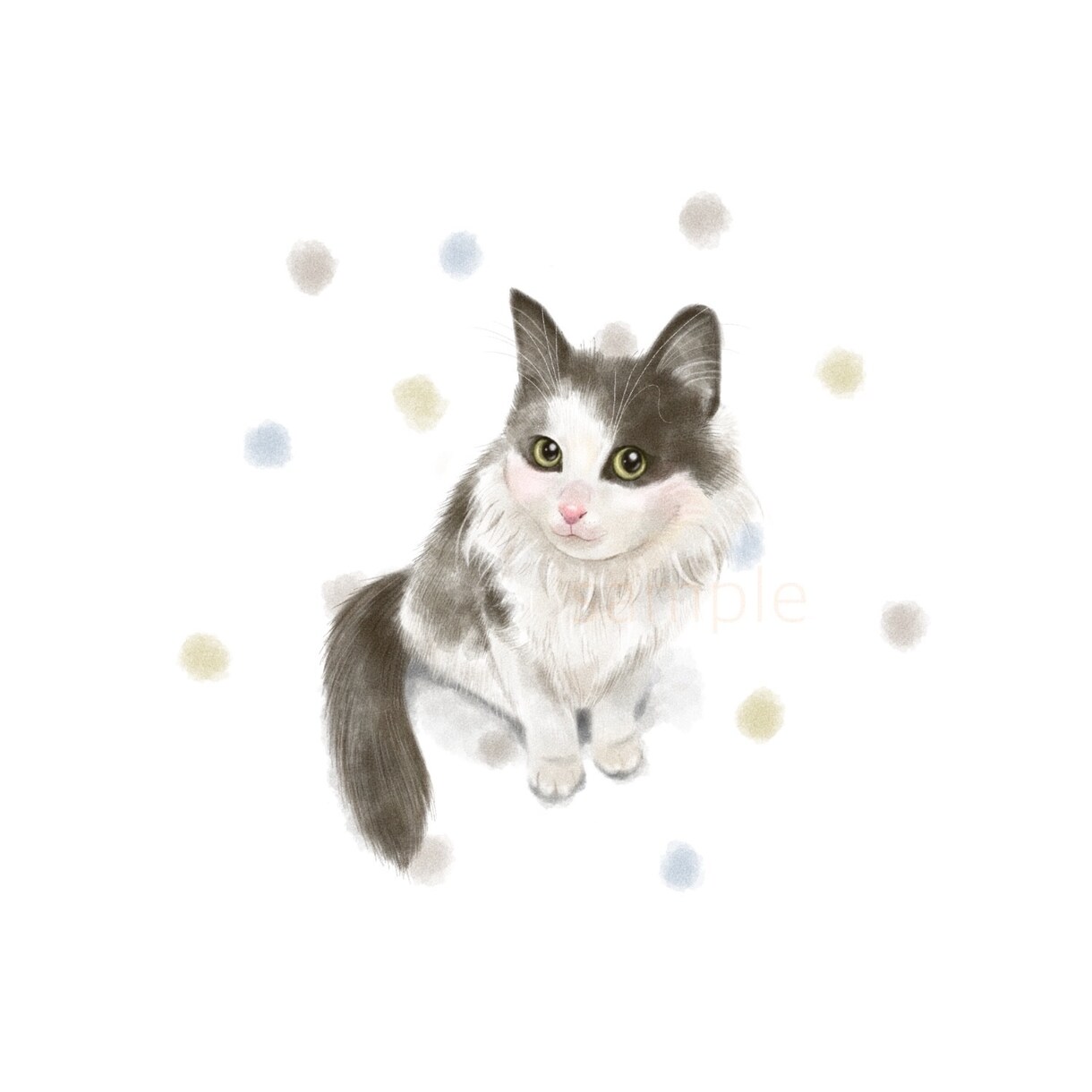可愛いペットをあたたかみあるイラストにお描きします 24時間以内にお返事致します！ イメージ6