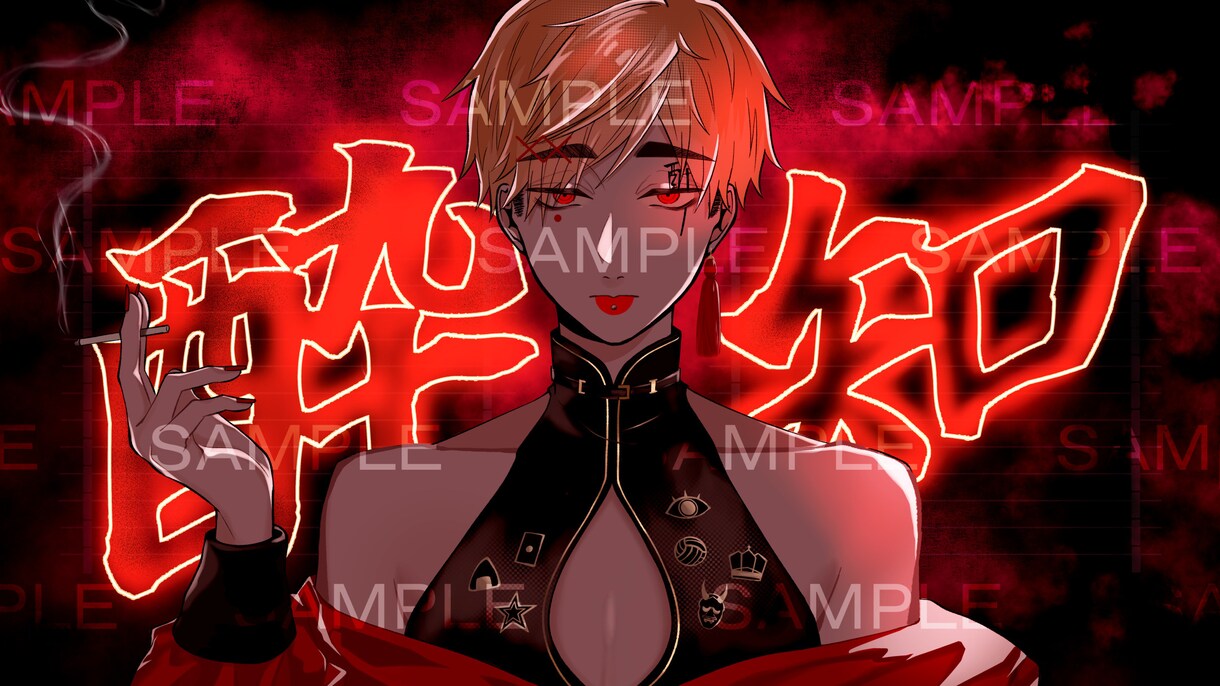歌ってみたイラスト等サムネ描きます なるべく原作に寄せた絵に仕上げます。 イメージ1