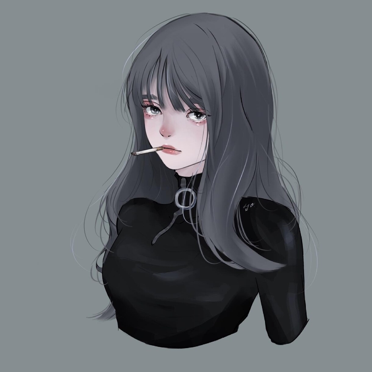 ダークでマットな世界観の素敵なイラスト描きます 他の人と一味も二味も違う素敵なアイコンでSNS映えさせよう！ イメージ7