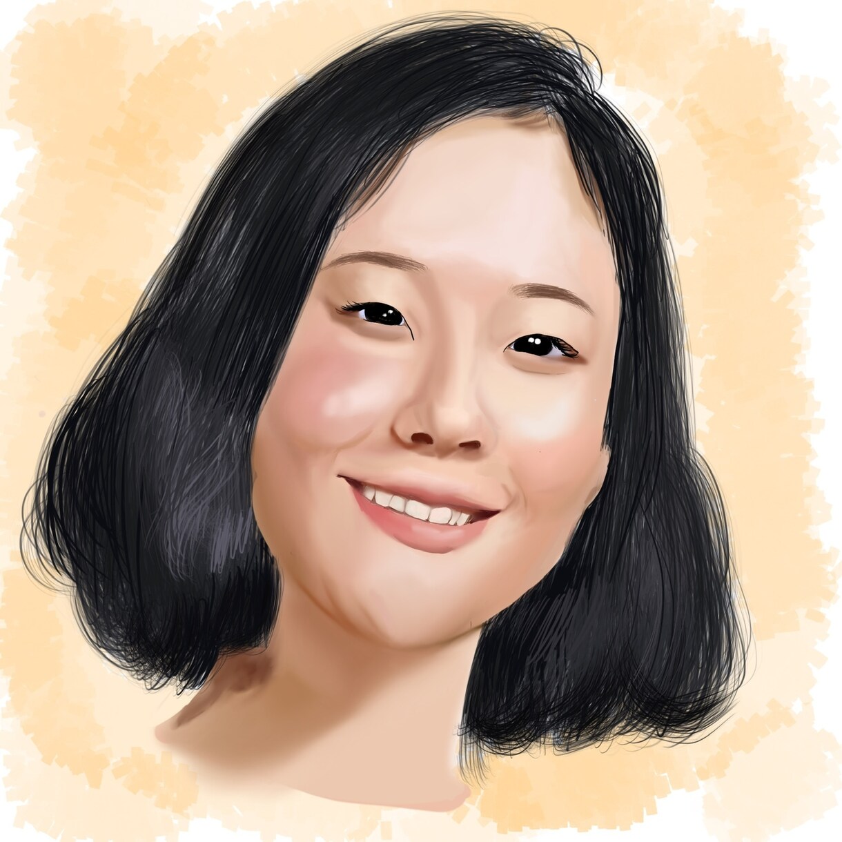 水彩画風の似顔絵を描きます デジタルで水彩画風の似顔絵です！ イメージ2