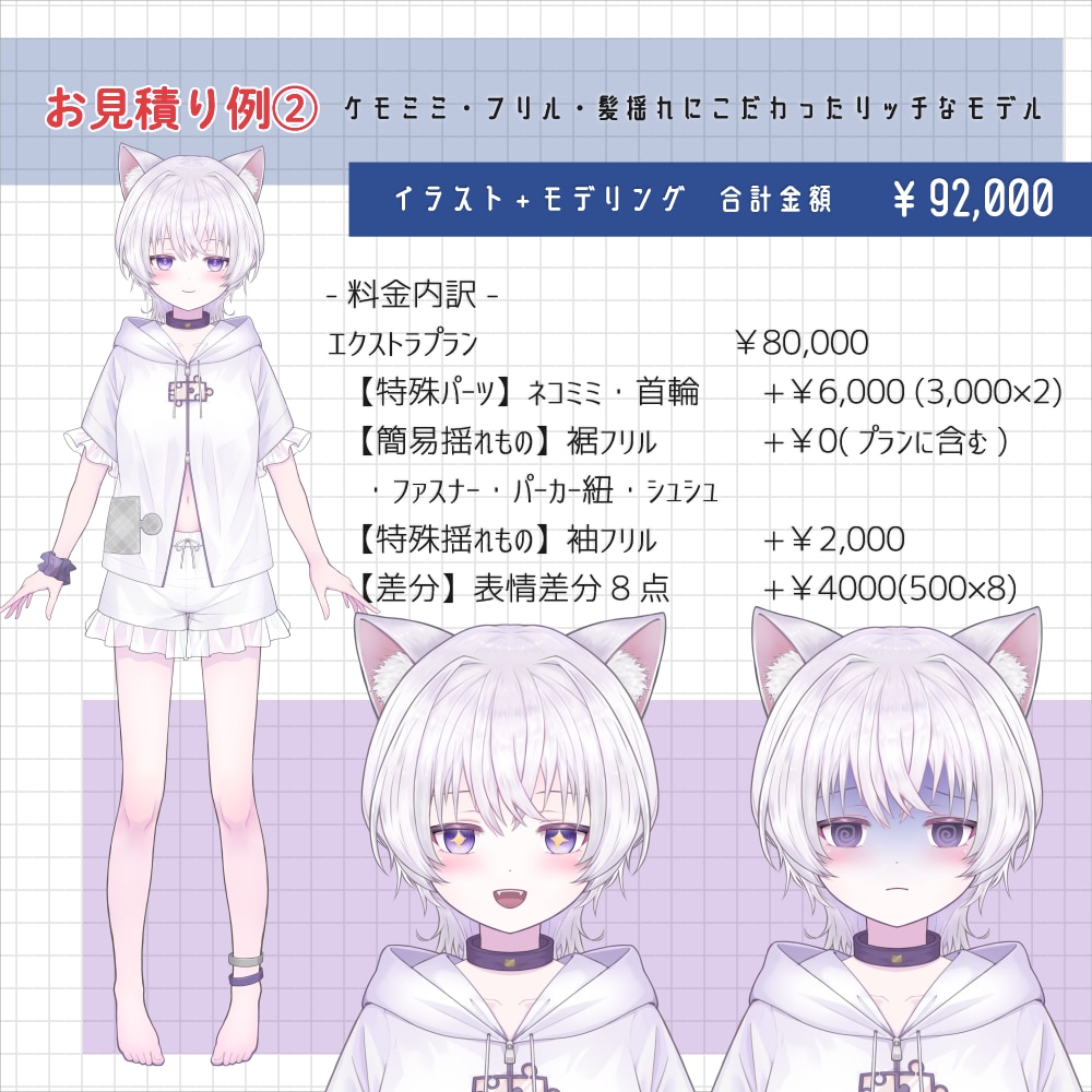 一括制作 - Live2Dモデリングします コスパよくLive2Dデビューをお手伝いします！ イメージ3