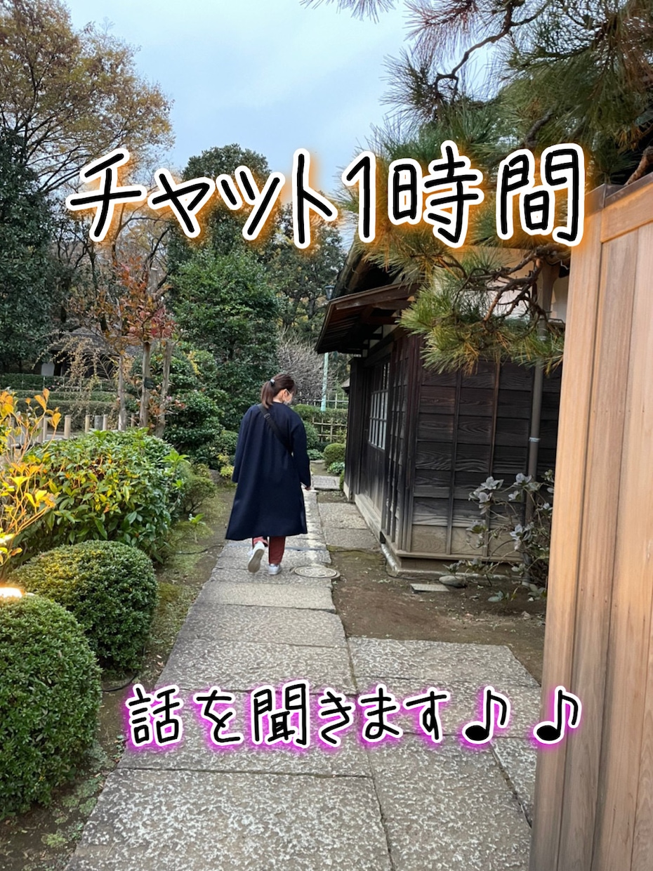 1時間OLがチャットで話聞きます 雑談、暇つぶし、お悩み相談、恋愛相談などの話聞きます イメージ1