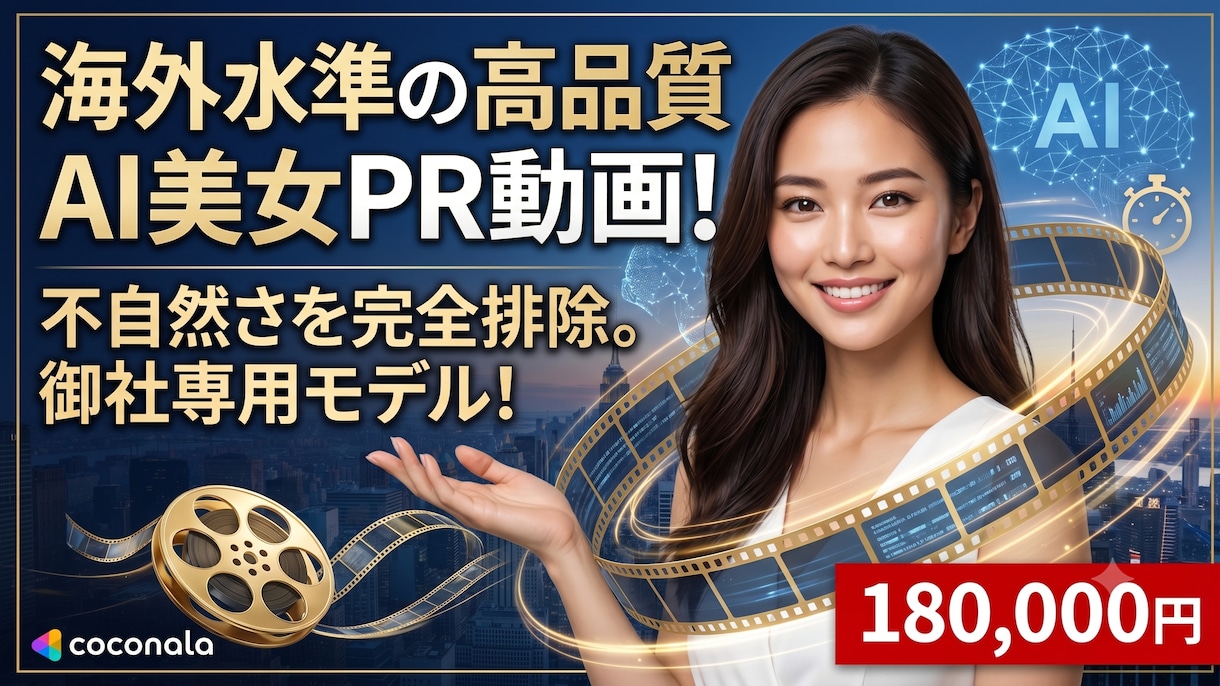 海外水準の高品質AI美女PR動画を最速納品します 不自然さを完全排除。御社専用モデルでリールやPR動画を制作 イメージ1