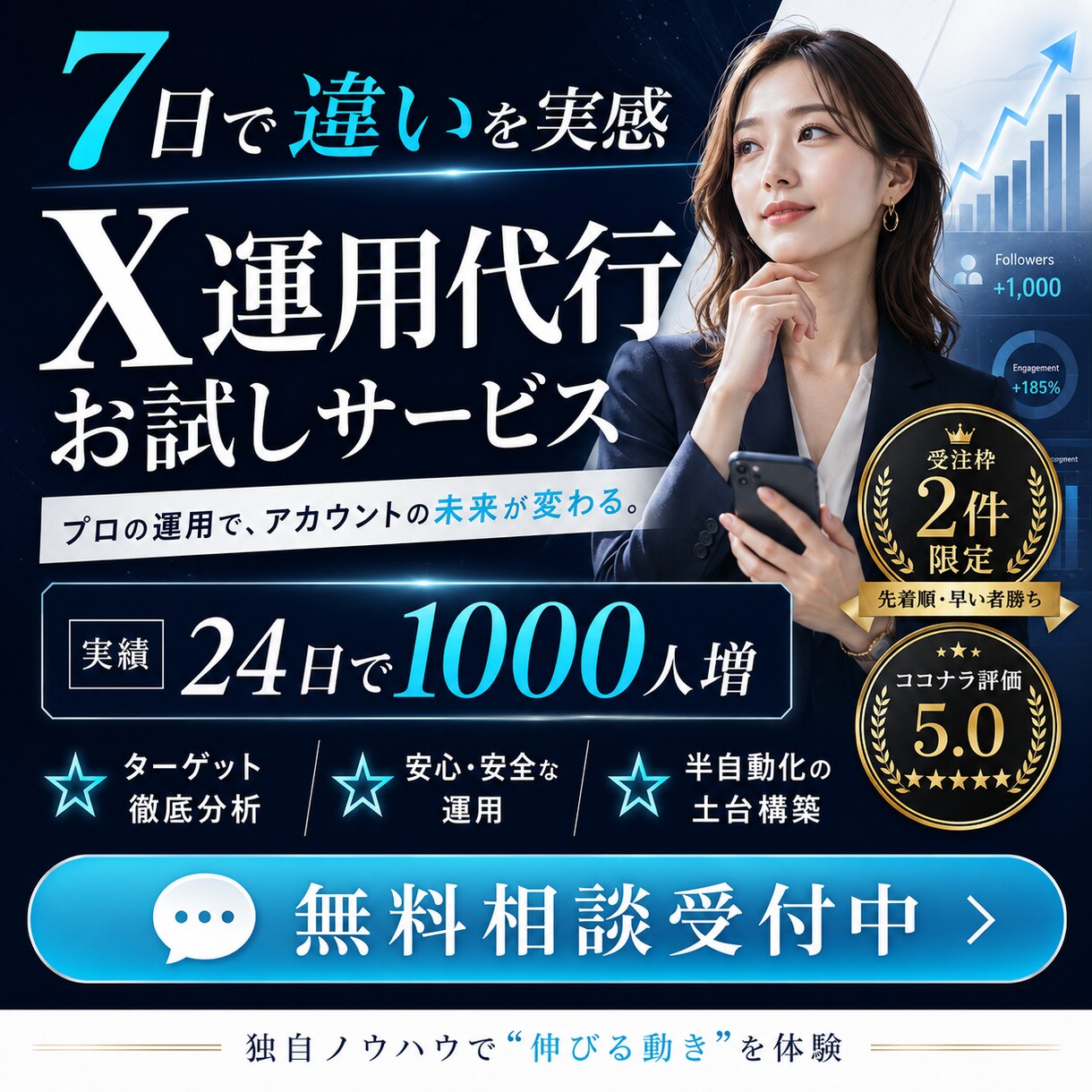 X・Twitter拡散運用を7日間代行します 反応が取れるX運用を、7日間お試しで体験できます イメージ15