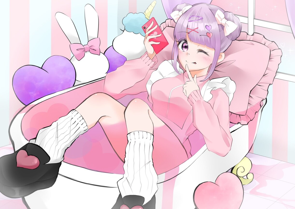 目を引くようなかわいいイラスト描きます かわいいイラスト、私にお任せください！ イメージ1
