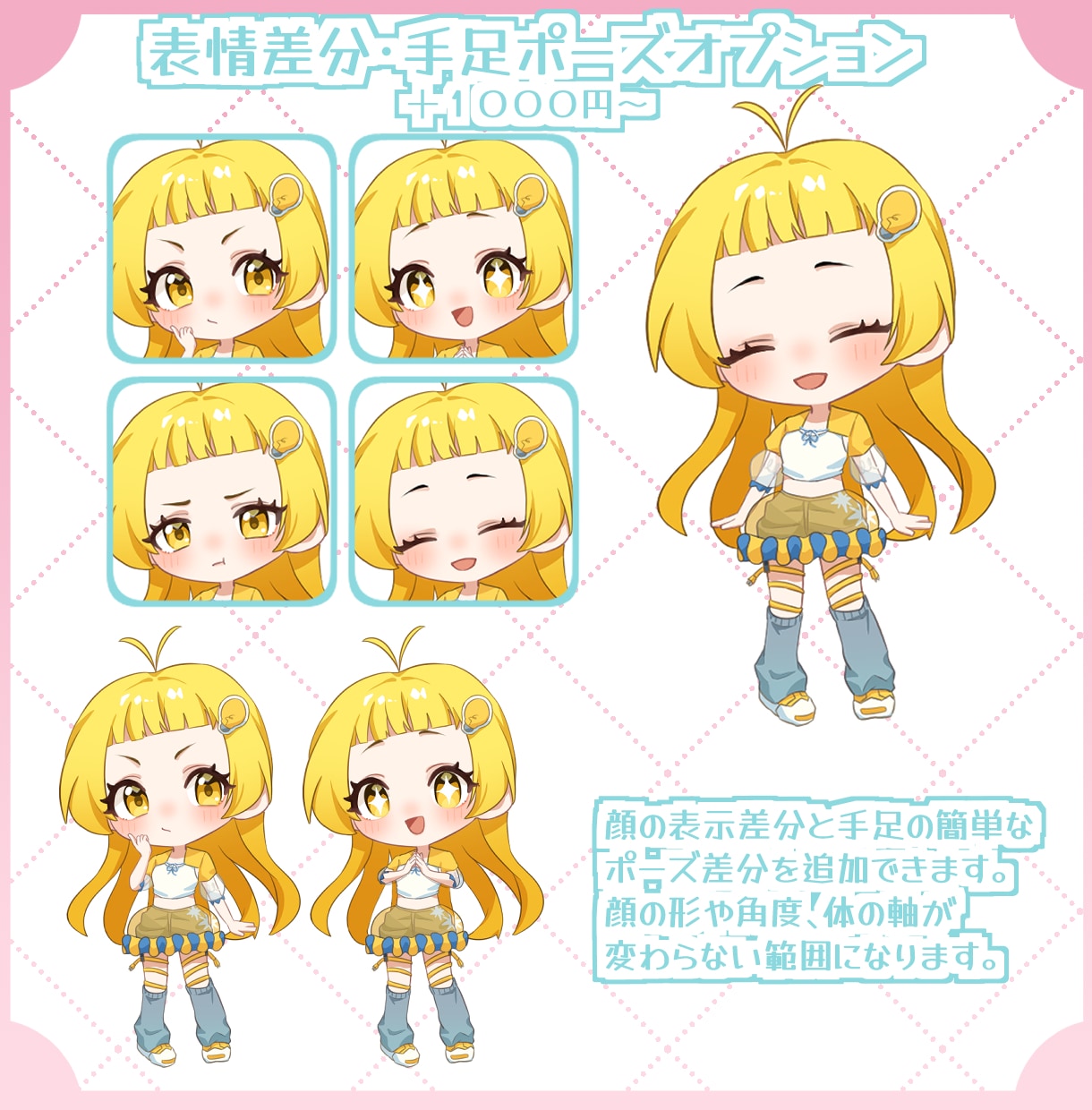 2体＆表情3種付きでかわいいミニキャラ制作します 実績作りのため先着5名様限定価格！ペア画や商用利用も可能です イメージ4