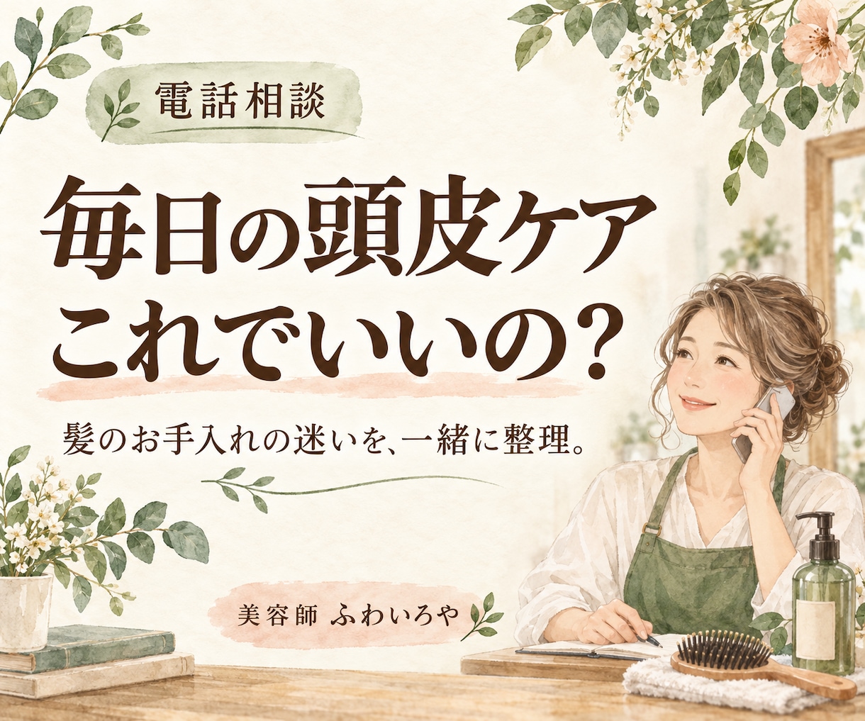 毎日の頭皮ケアのお悩みを美容師がお聞きします 洗い方・におい・抜け毛の不安を、声で気軽に相談 イメージ1