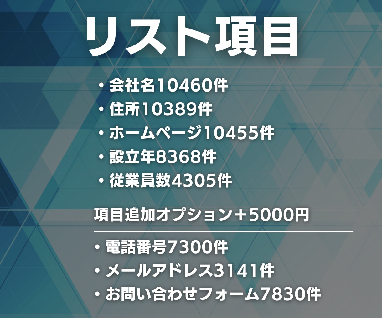 ホームページ制作会社の営業リスト提供します 【法人営業・BtoB・ウェブ制作】営業リスト10460件 イメージ3