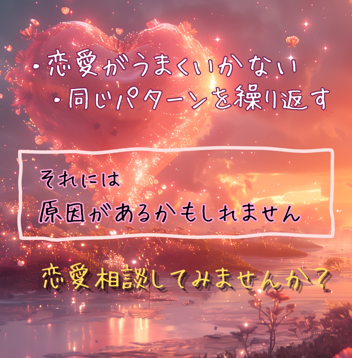 恋愛のもやもや　カウンセラーがお話聴かせて頂きます 恋愛を拗らせがち、恋愛依存症、つらい恋愛を卒業しませんか？ イメージ1