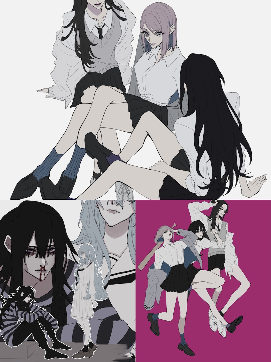 気怠さと儚さを纏う人物を描きます 立ち絵/一枚絵/キャラデザ　制作いたします イメージ4