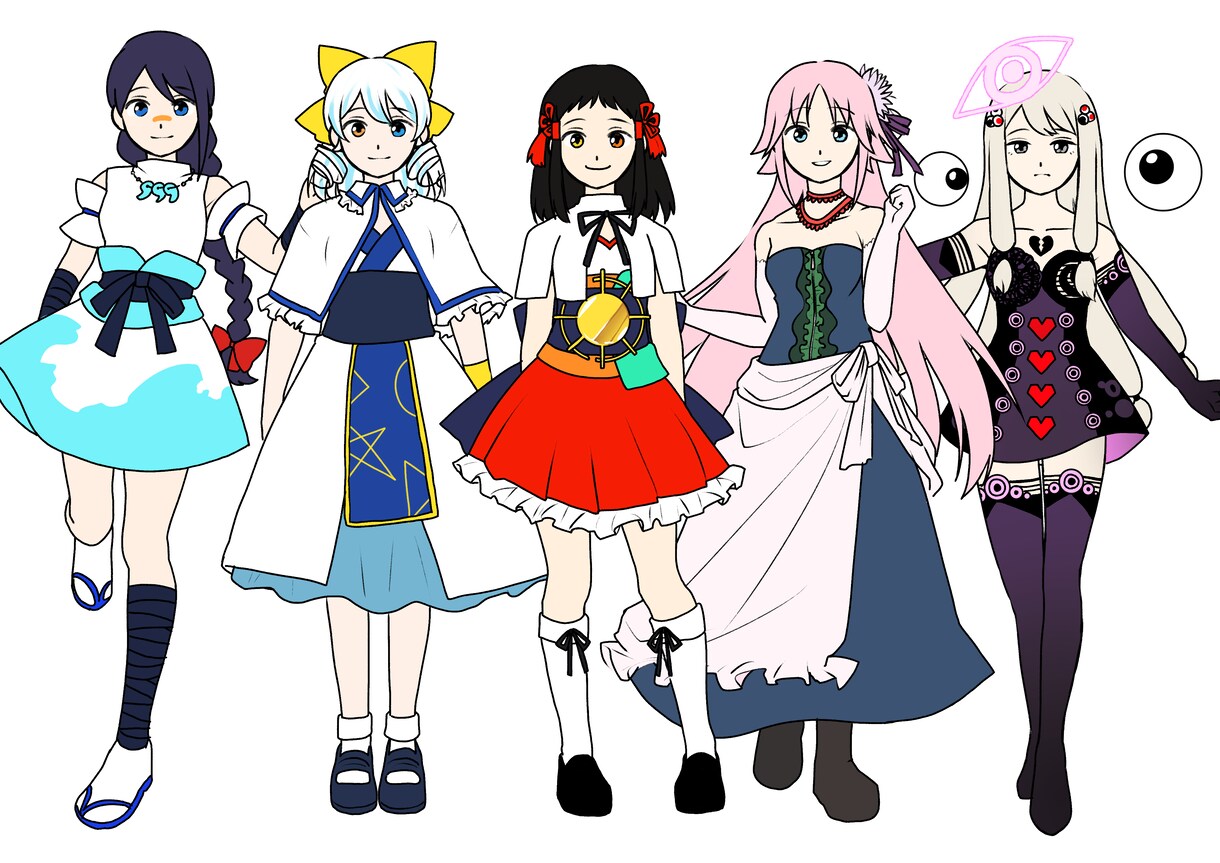 可愛いオリジナリティある少女のキャラデザ承ります 個性あふれるデザインで創り上げられるオリジナル少女！ イメージ1