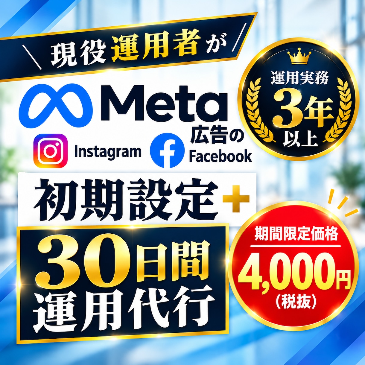 Meta広告の初期設定と30日間運用を代行します 現役運用者がInstagram・Facebook広告を支援 イメージ1