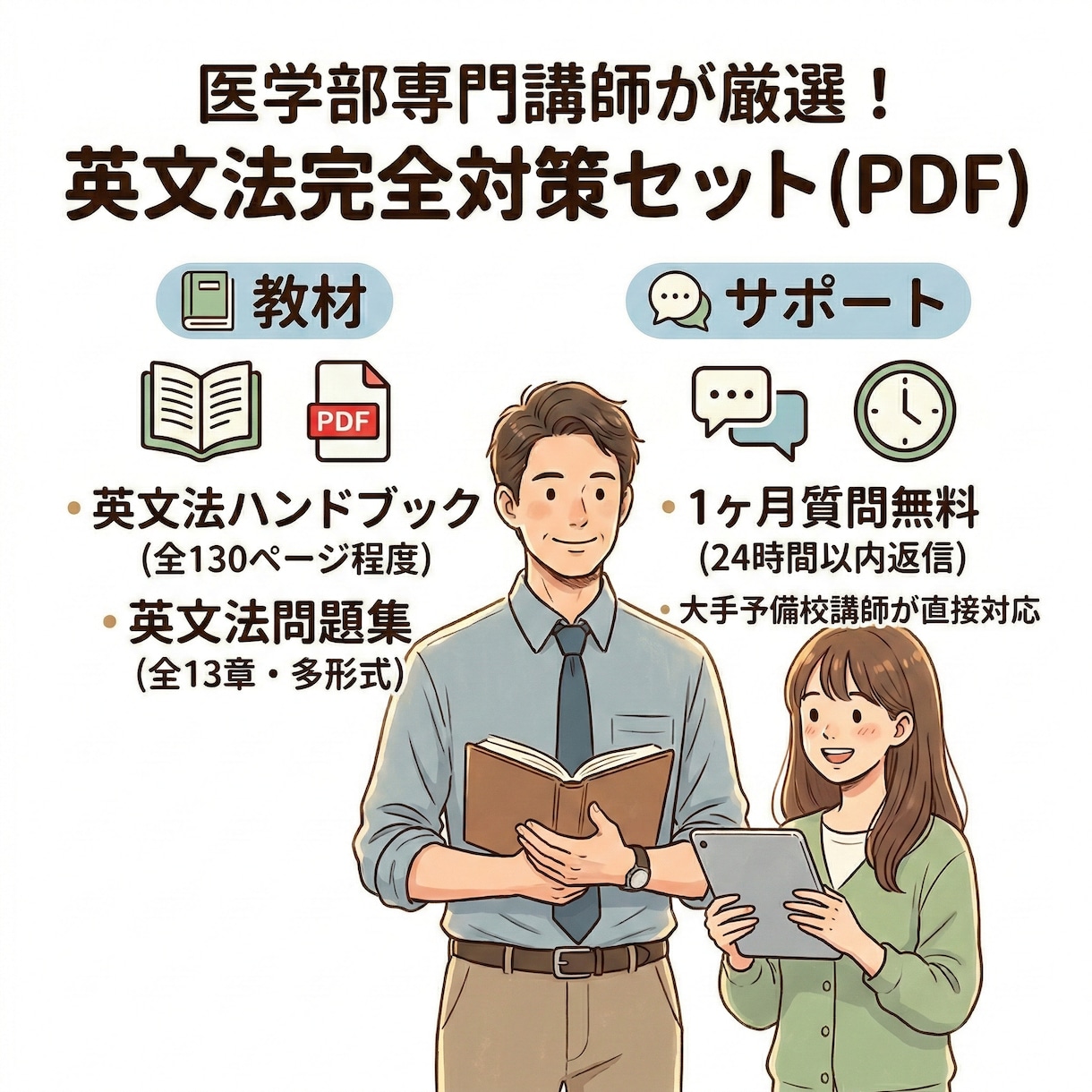 英文法語法の学習を徹底的にサポートします AIU卒現役大手予備校講師が全面サポート！ イメージ1