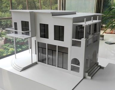 高級な建築外観＆間取り模型★彩色＆白★を作ります 15日内納品/家具特注可能/ライト追加可能 イメージ8