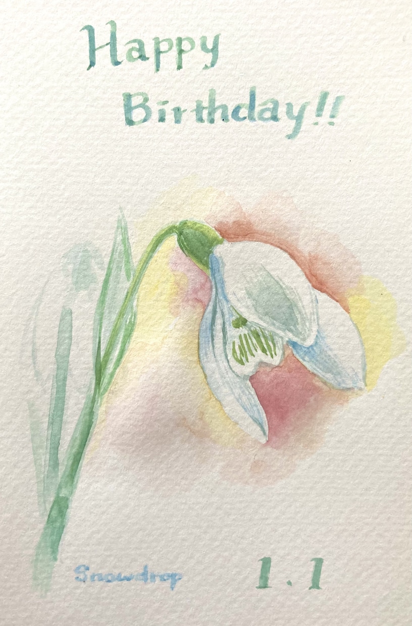 誕生日カード描きます 誕生花を描いた特別なカードで大切な誕生日をお祝いしませんか？ イメージ1