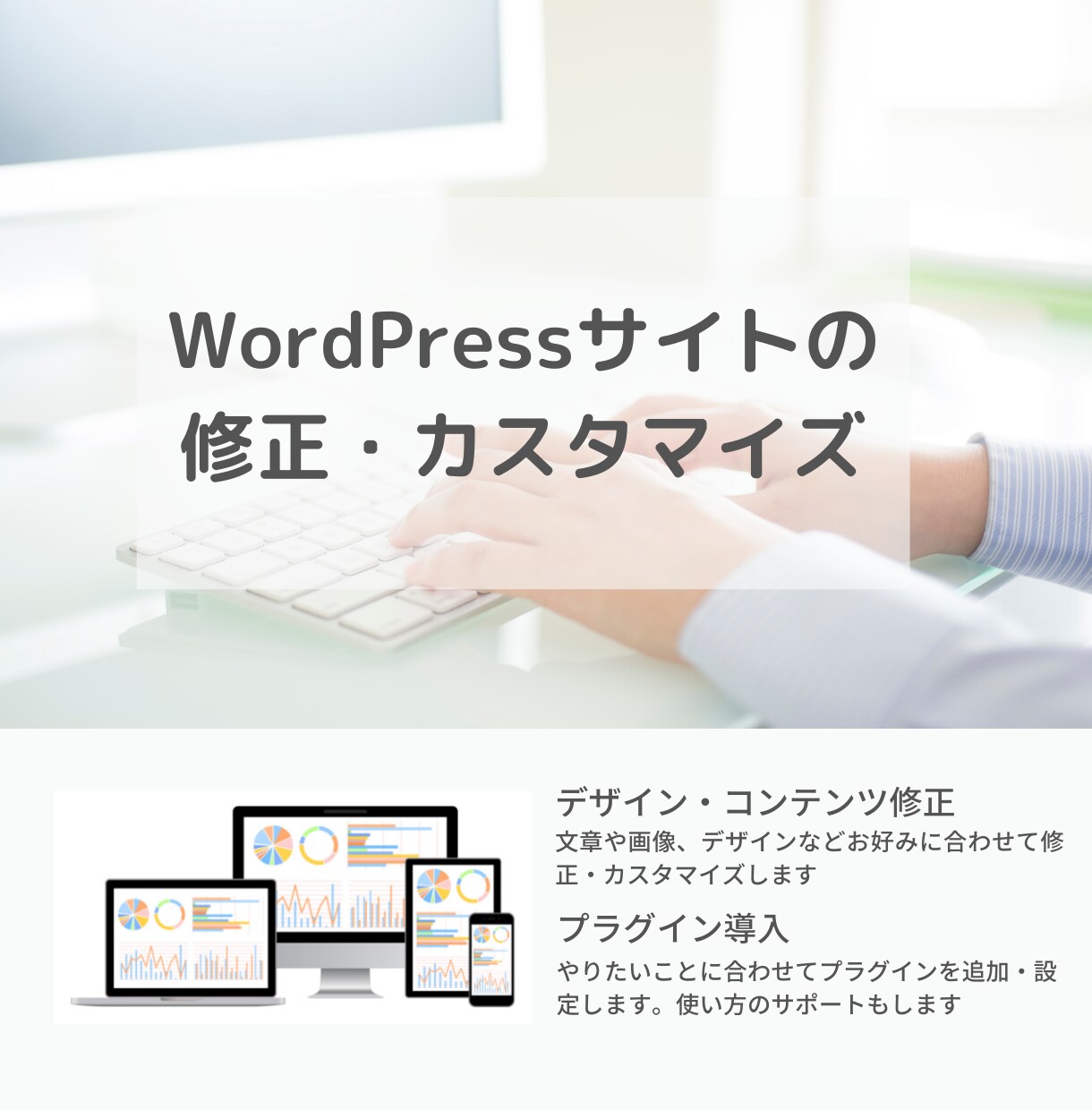 WordPressの修正、カスタマイズいたします 文章・画像の変更、デザイン修正、プラグインの追加・設定など イメージ1