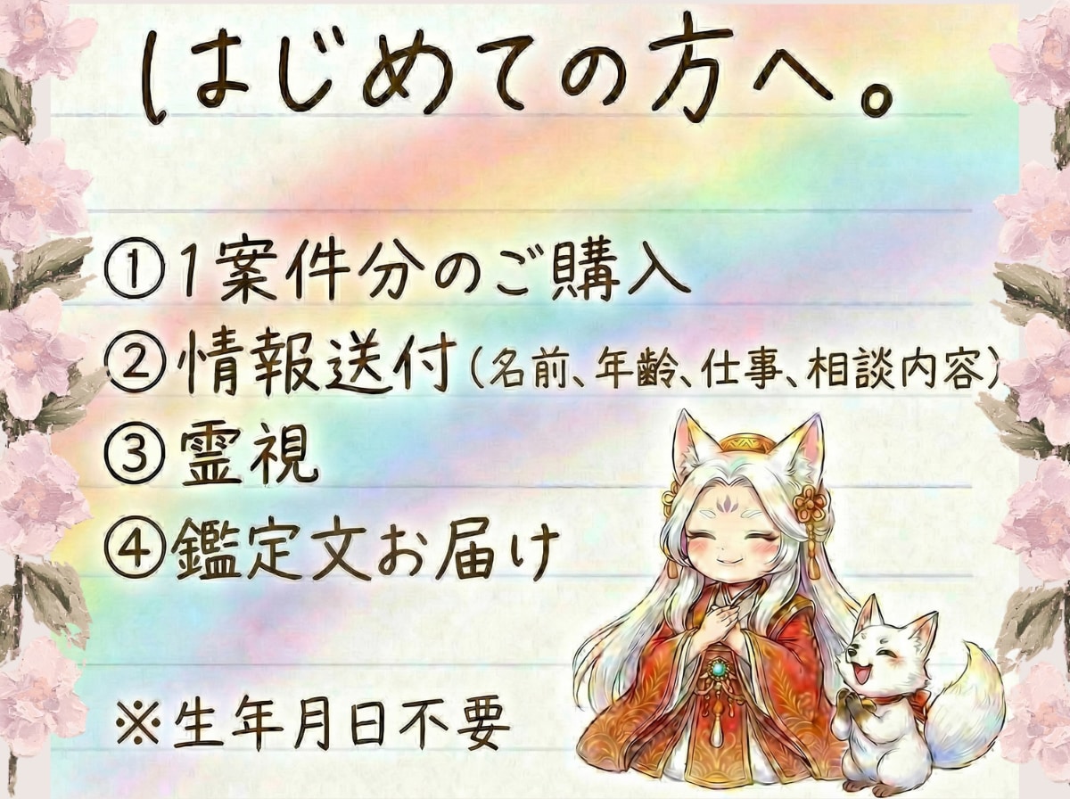 守護霊・守護神/気になること何でも霊視で鑑定します 先祖、浮気、不倫、結婚、離婚、仕事、転職、事業など霊視します イメージ4