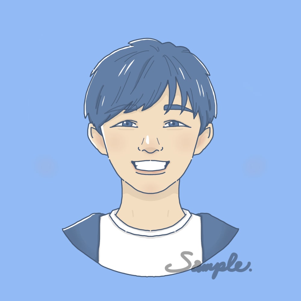 ほどよいおしゃれ感の似顔絵やSNSアイコン描きます シンプルすぎず甘すぎない、ほどよいおしゃれ感のイラストです イメージ4