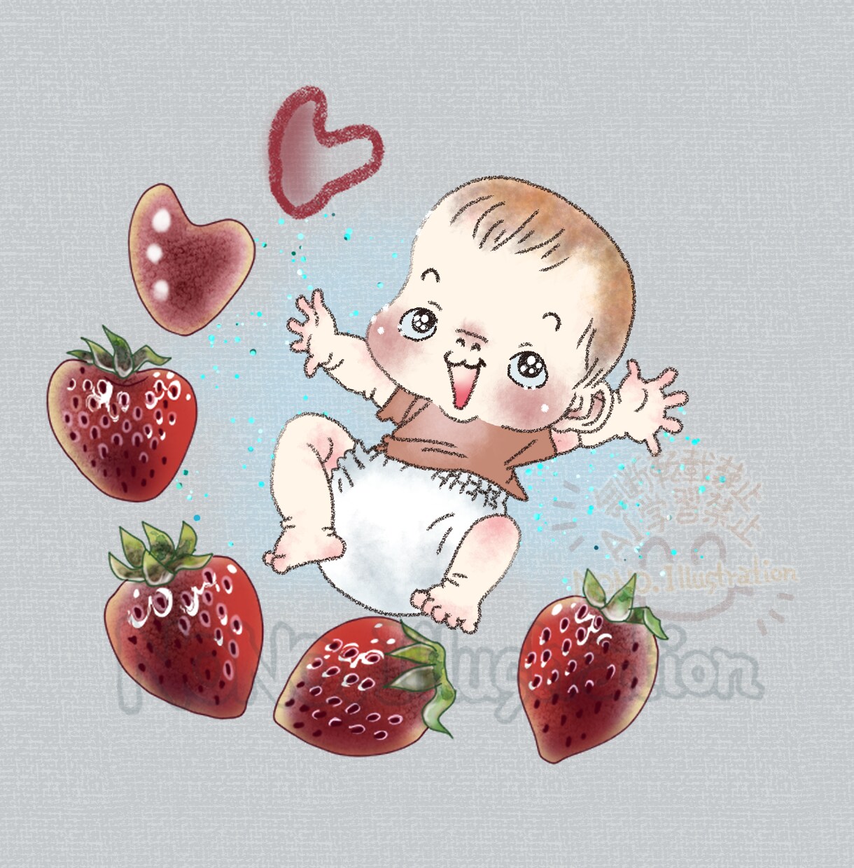 お料理に、ふんわり人物を添えてお描きします 美味しかったね、が伝わる、お料理と笑顔のシーンをイラストに！ イメージ2