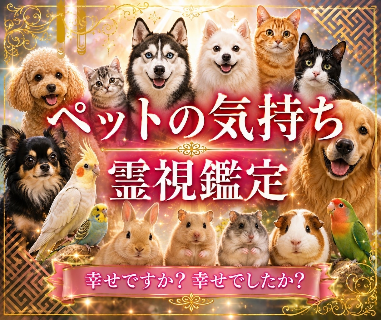 ペットと繋がり【霊視】で気持ちをお伝えします 何を考えているのか、普段聞けない事がわかります イメージ1