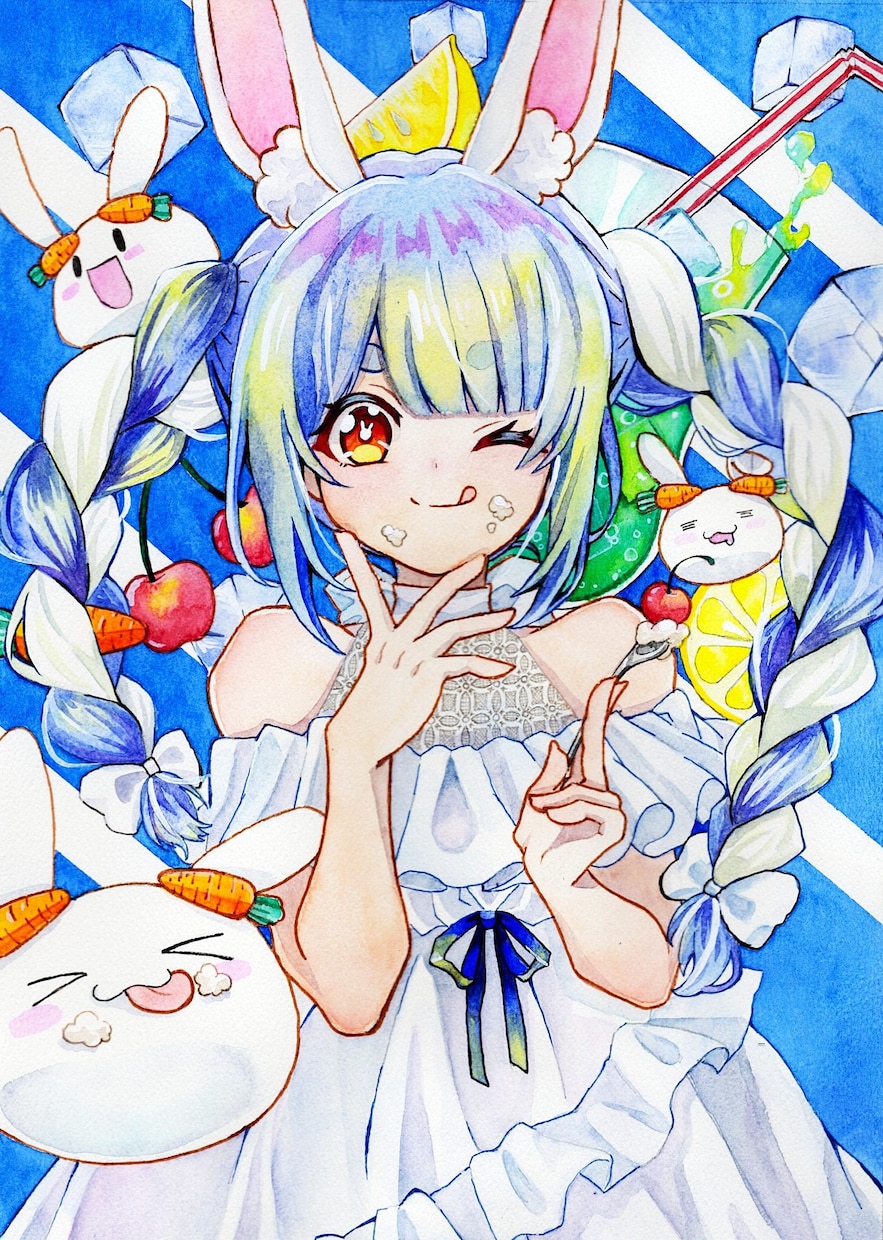 水彩のアイコン！原画もお届け出来ます 特に女の子を描くのが得意です！オリジナル歓迎！ イメージ2