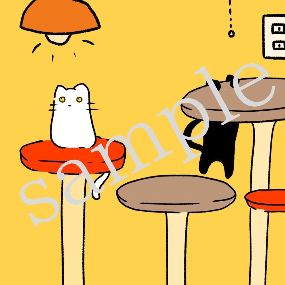 絵本風のかわいい猫イラストを描きます 個性的なネコのイラストをデザイン！リメイク品に転写可能！ イメージ6