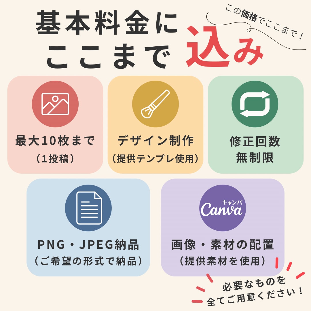 Instagram投稿画像を作成します 1,500円から♪伝わるフィード投稿を丁寧に制作 イメージ3