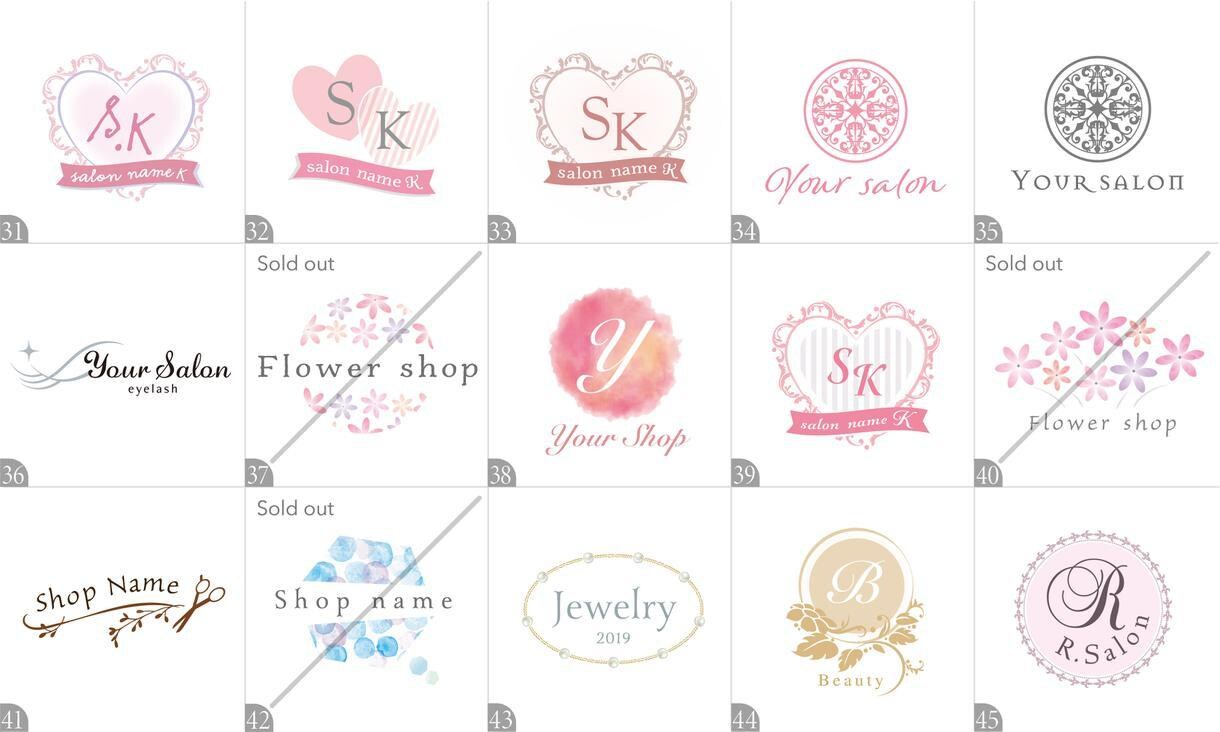 選ぶだけでOK！【データ込】かわいいロゴ作ります イラストレーター用Aiデータ込みの納品です イメージ4