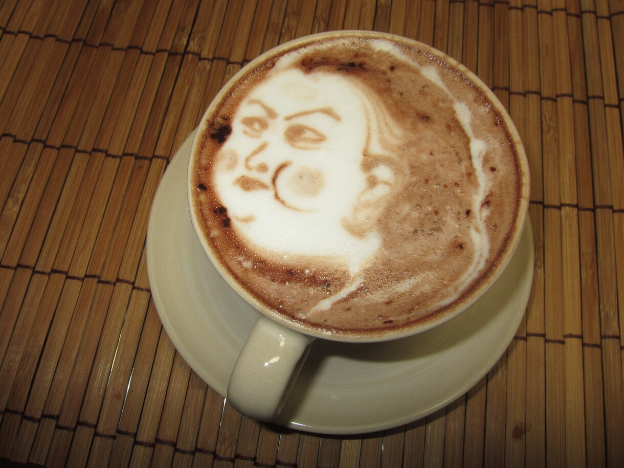 似顔絵っぽい(笑)、デザインカプチーノつくります イメージ3