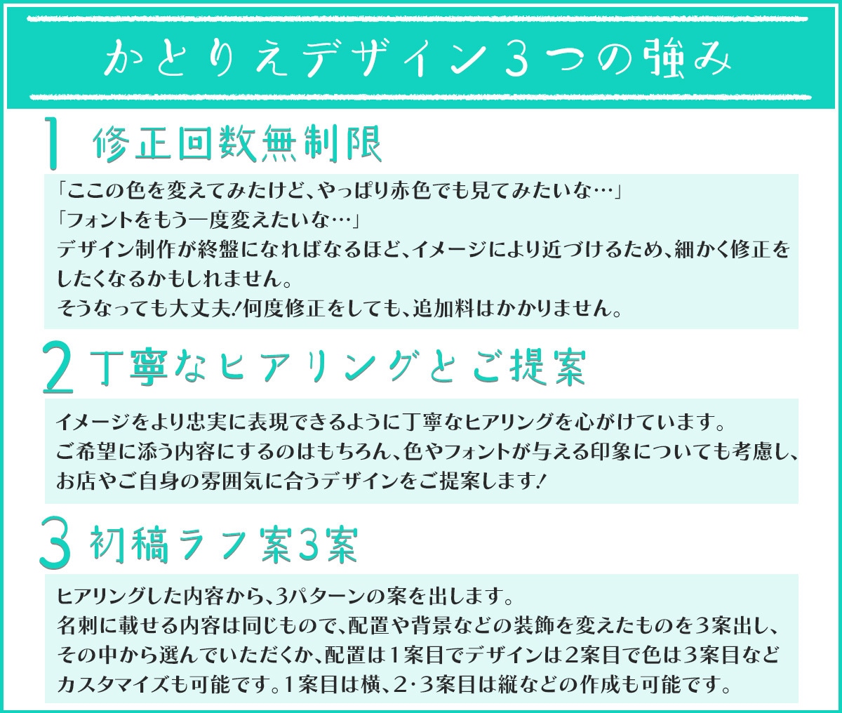 3000円でデザイン重視名刺ショップカード作ります 両面も＋1,000円、簡易地図作成も+1,000円でお得！ イメージ3