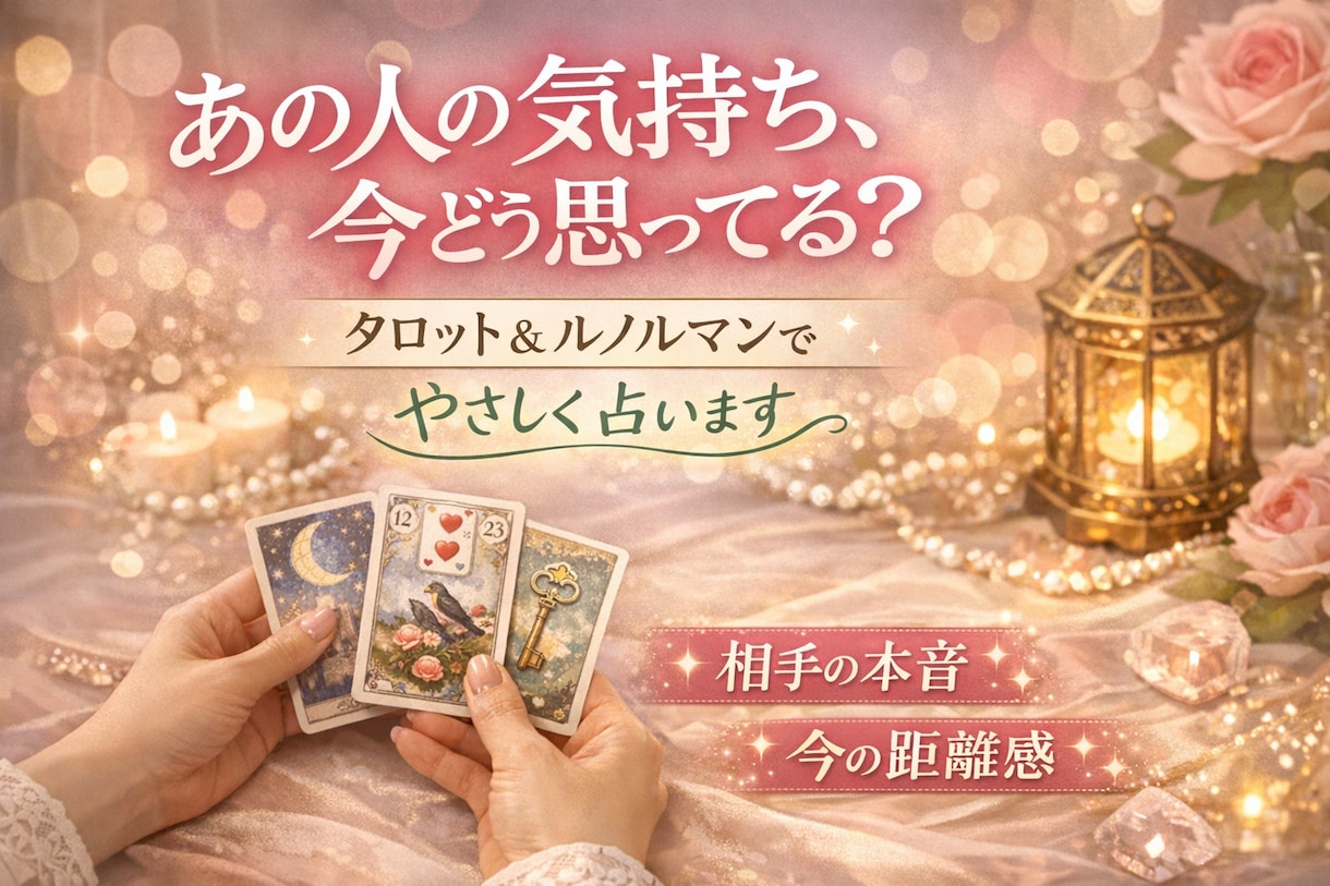 相手の本音と、関係を進めるヒントをカードで視ます カードから今後のヒントを得ませんか イメージ1