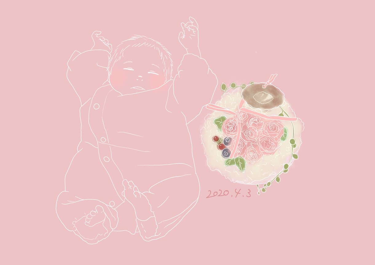 お子様の写真をイラスト化します お子様の可愛いお写真を似顔絵イラストにします！ イメージ5
