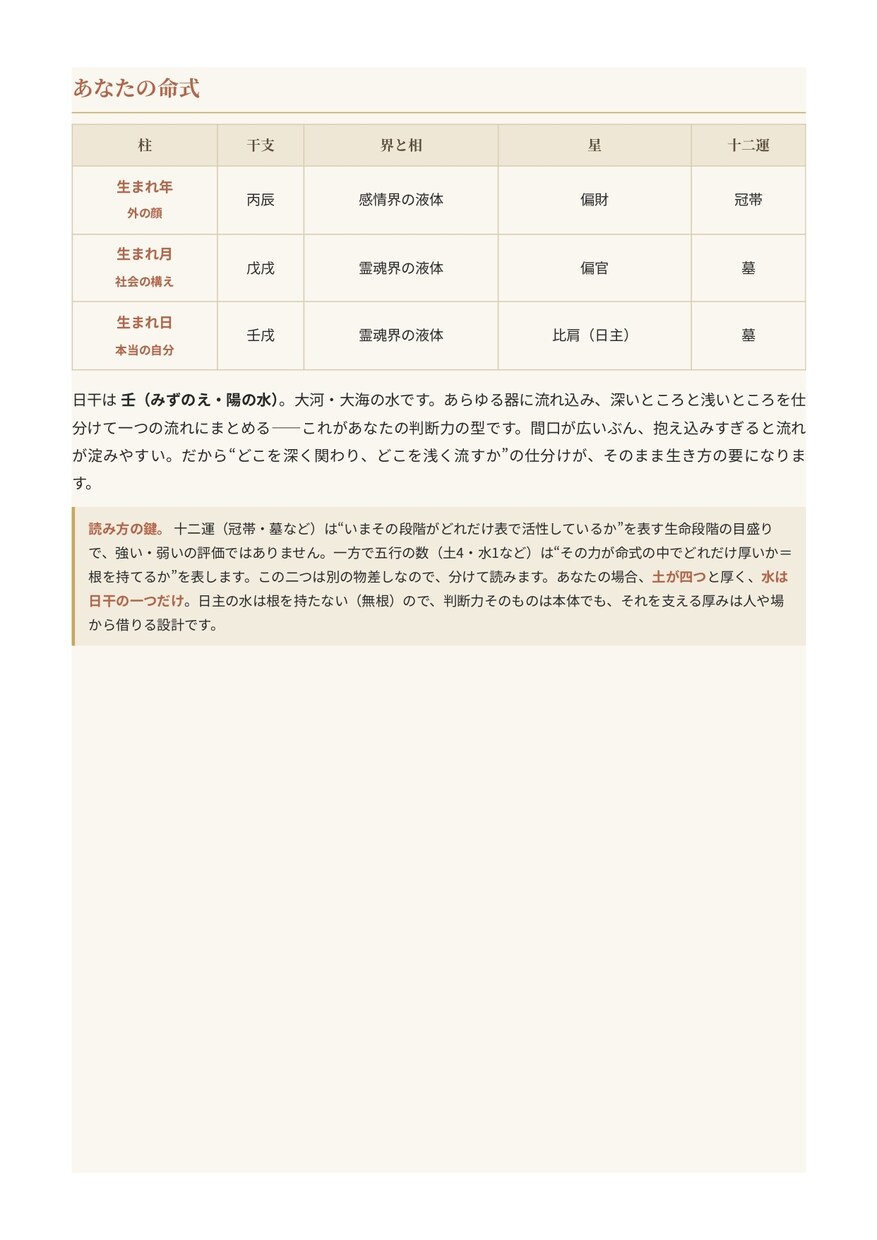 生年月日だけで、あなたの取扱説明書を作ります 強み・適職・人生の季節がわかる10ページ超のPDF イメージ5